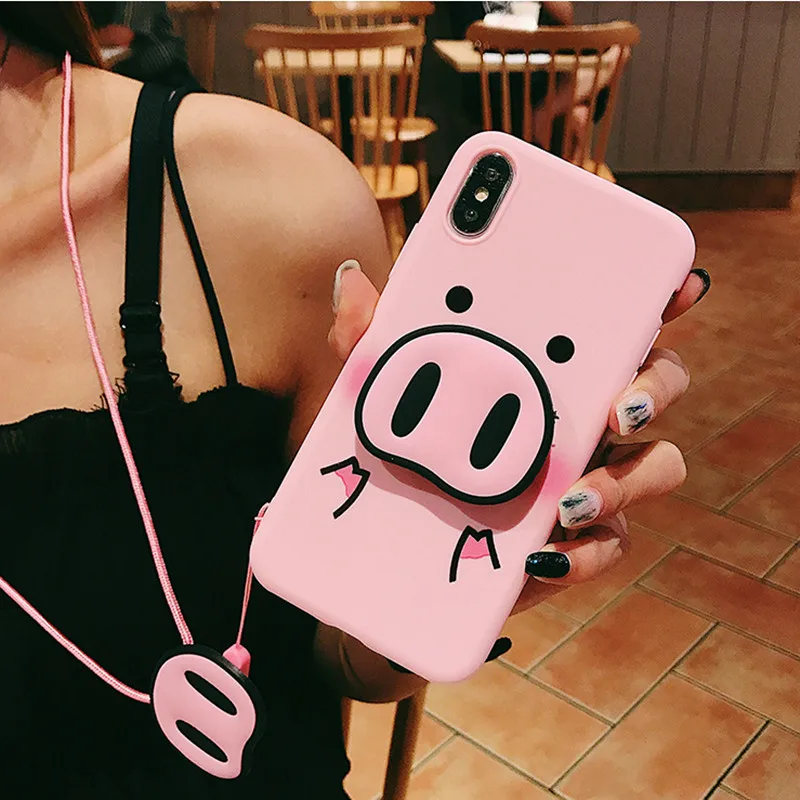 Милый чехол для телефона с изображением поросенка из мультфильма для Xiaomi 8 A1 A2 lite 5X Mix 2 2S Redmi 4A 4X 5A 5 Plus 6 Note 5 4X4 Pro Prime чехол из мягкого ТПУ