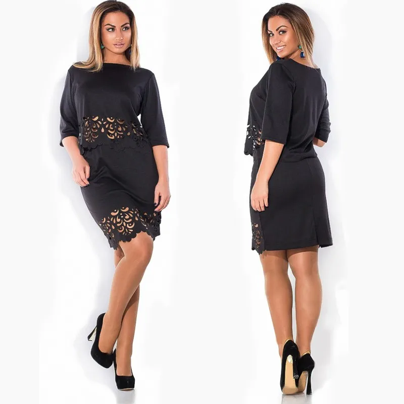 Женское летнее платье с круглым вырезом полурукавом и вырезами|plus size dress|sleeve dresssexy