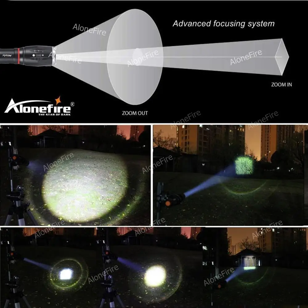 AloneFire G701 CREE XM L T6 светодиодный фонарик 5000лм алюминиевый водонепроницаемый