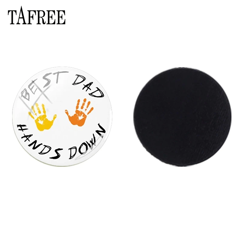 

TAFREE Charm Handmade Magnetic Refrigerator Sticker Best Dad Ever Art Picture Cabochon Accessories Jewelry Findings