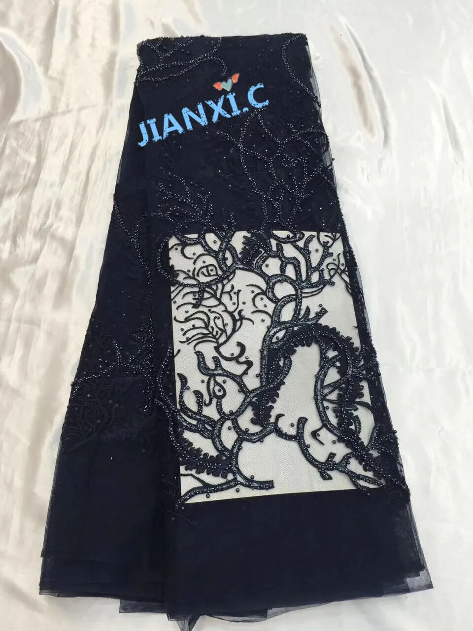 5 ярдов/партия кружевная ткань с бусинами | Дом и сад