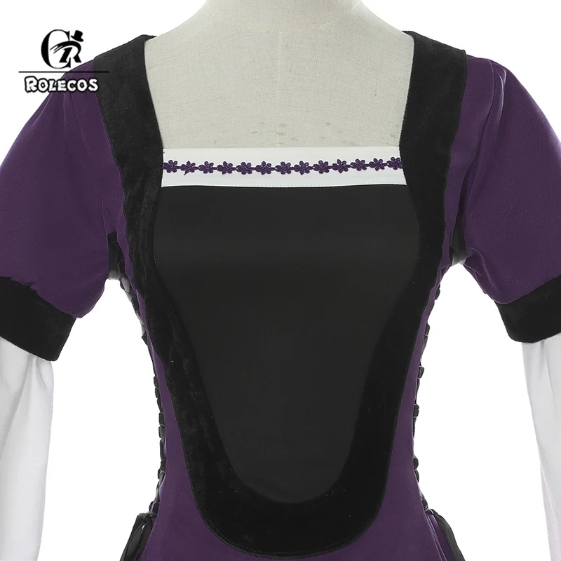 ROLECOS средневековое женское платье викторианский костюм ретро Ренессанс Винтаж