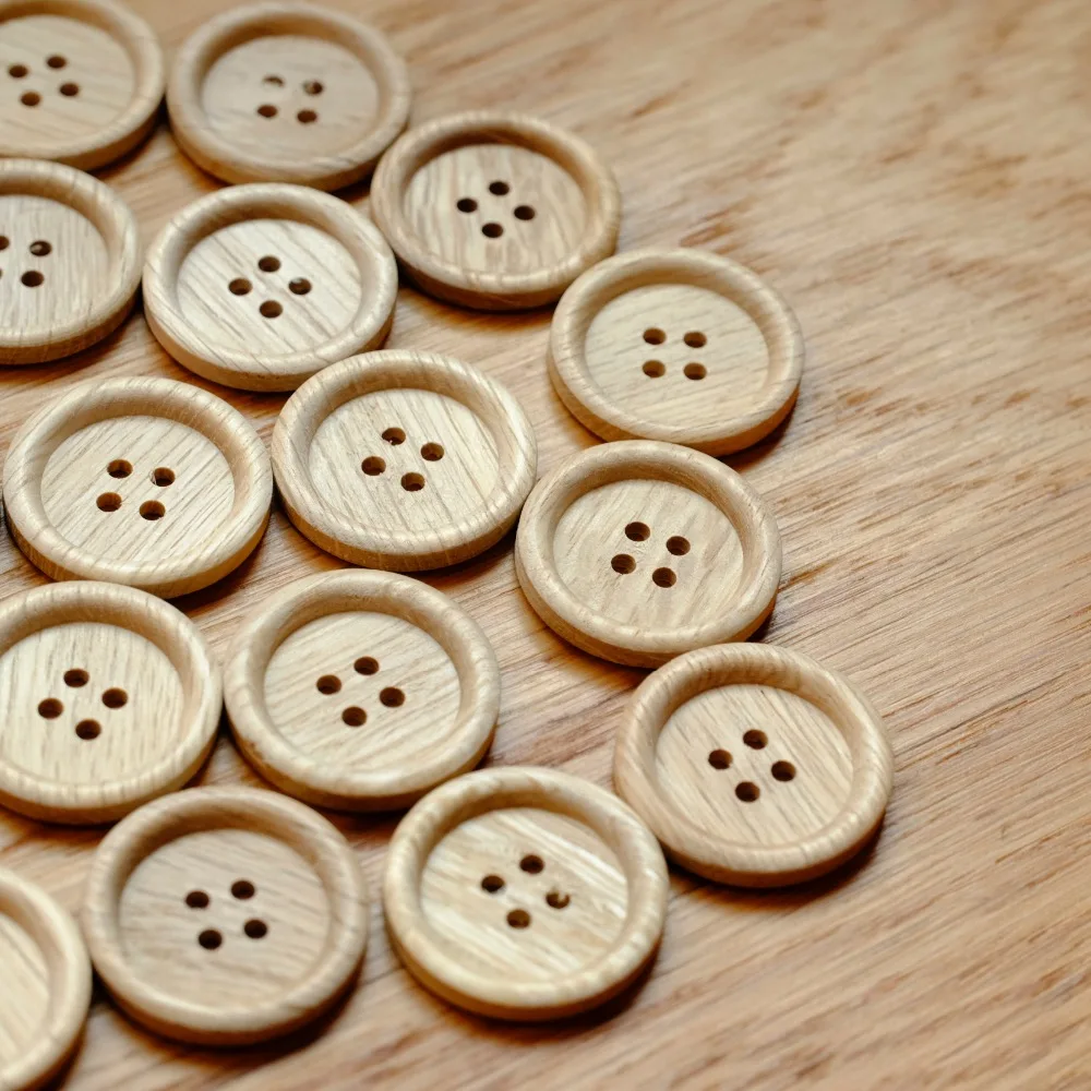 Пуговицы швейные из натурального дерева 30 50 шт. 25 15 мм 8701|sewing buttons|buttons scrapbookingclothing