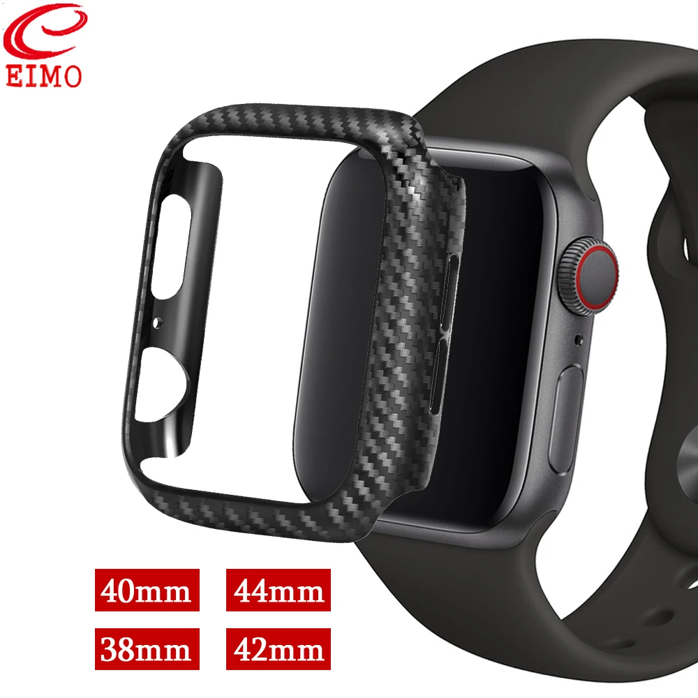 Чехол-бампер для Apple Watch 42 мм 44 38 40 защитный ультратонкий чехол из углеродного