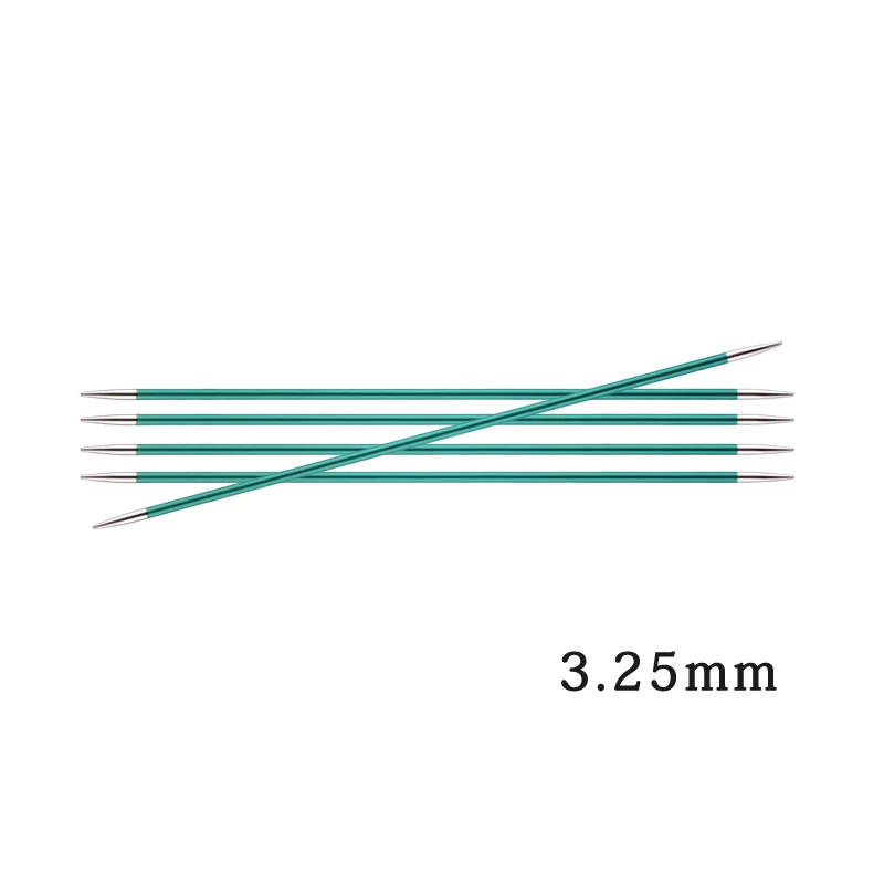 1 шт. Knitpro Zing 20 см двойная остроконечная вязальная игла - Цвет: 3.25mm