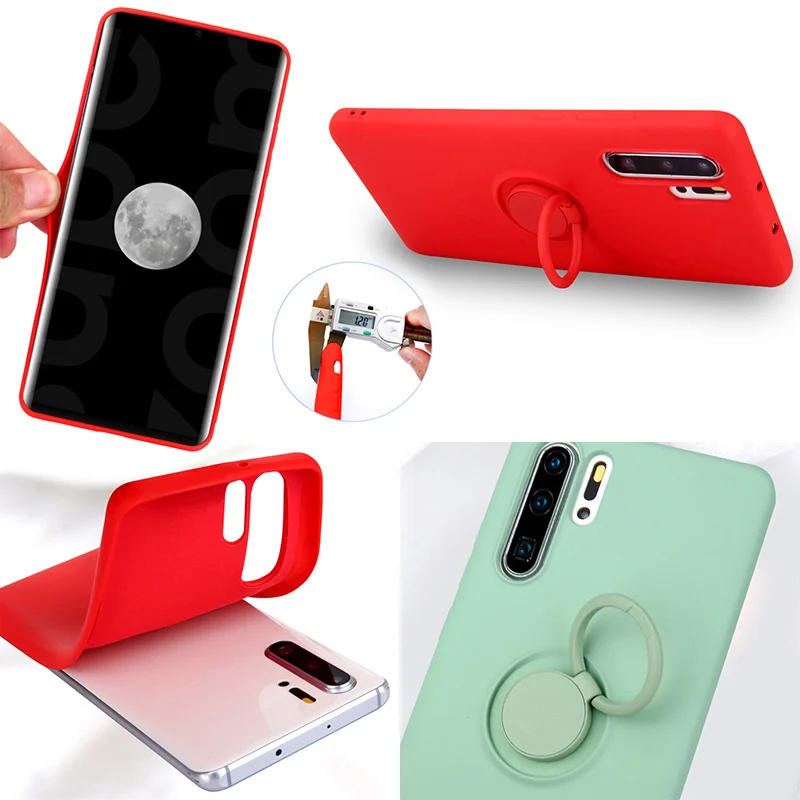 Socoupair Мягкий Жидкий чехол-держатель для телефона huawei P30 Pro Lite Nova 4e mate 20 Pro, мягкий силиконовый чехол из ТПУ с кольцом