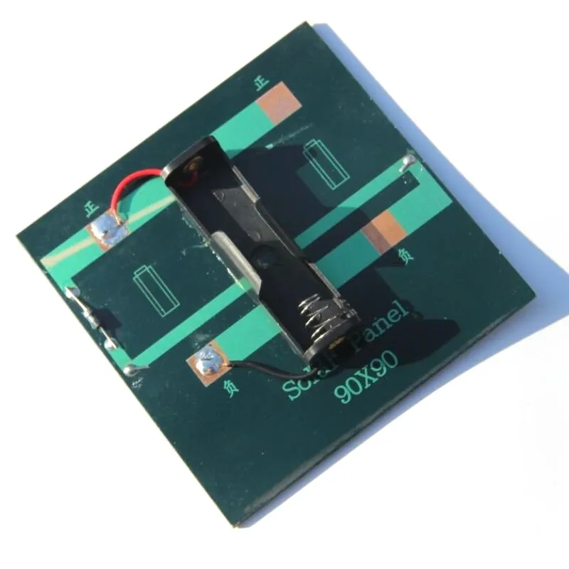 BUHESHUI 1 Вт солнечная панель с основанием для батареи AA 2 в батарея 1xaaa