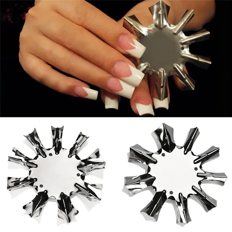 Nail Art 1 шт ногти аксессуары нет слов Нержавеющая сталь ногтей инструмент для укладки триммер Рисование Советы формы пластины Гвозди Инструменты