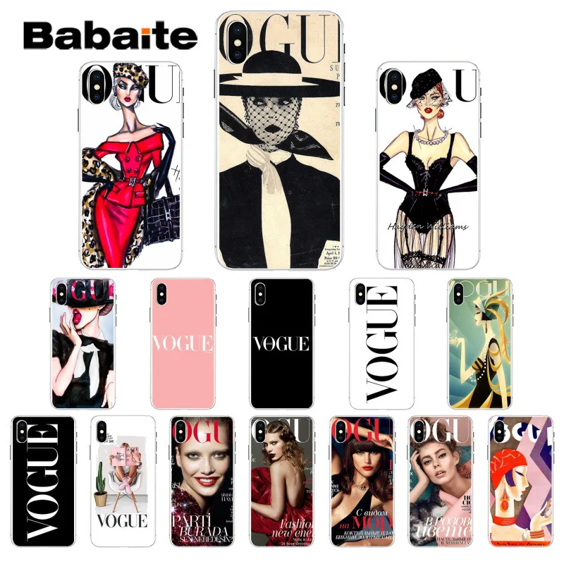 Babaite Мода Vogue Женская Плакат мягкий термополиуретановый Чехол для мобильного