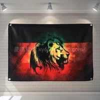 jamaica reggae rock music poster banners bar cafe hotel theme wall decor hanging art waterproof cloth polyester fabric flags