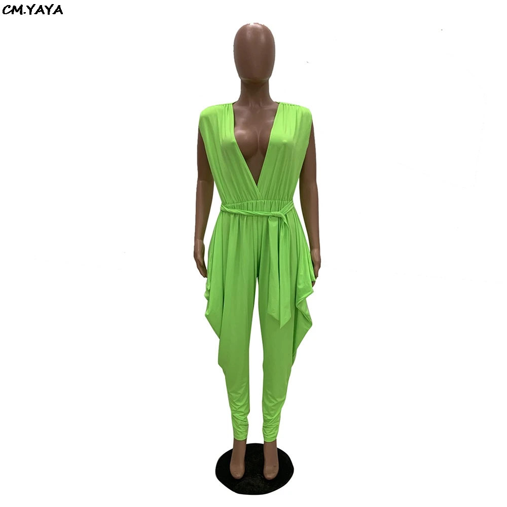2019 new women sleevelesss deep v-neck open back sexy beach Haren jumpsuit fashion active wear club party romper playsuit TS908 | Женская