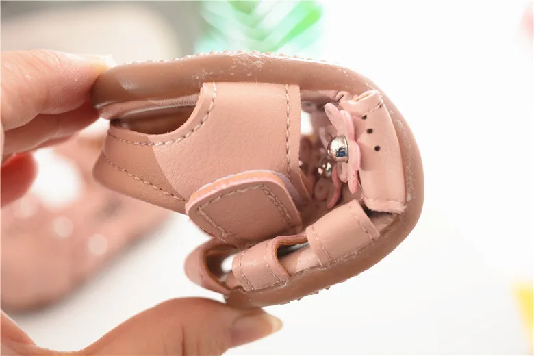 

Summer 2019 Sweet Baby Girls Princess Flower Crib Infant Toddler Soft Soled PU Leather Shoes Sandal New Arrival