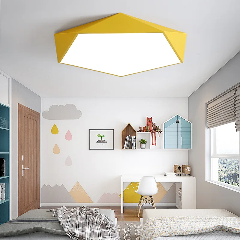 Ультратонкий цветной геометрический потолочный светильник 5 см люстра с высокой