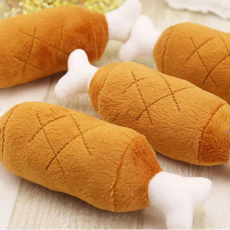 1 шт. игрушки для собак щенков пищалка пищащий плюшевый звук курица барабанный