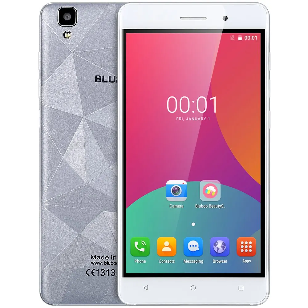 Оригинальные Bluboo MT6580A Майя Android 6.0 Мобильный Телефон Quad Core 5.5 &quotJDI 1280x720 2 ГБ