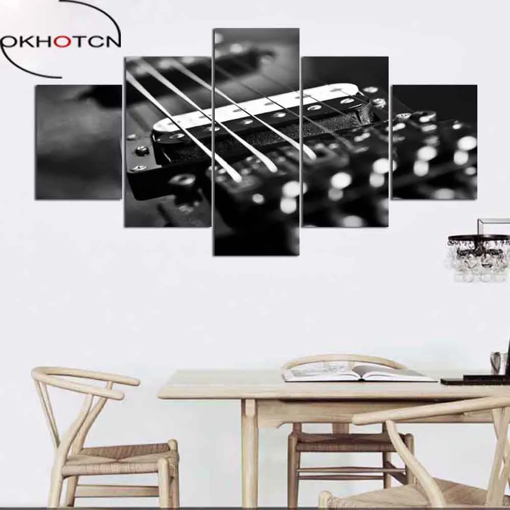 OKHOTCN модный дизайн Музыкальная проволока печатная Картина на холсте комната