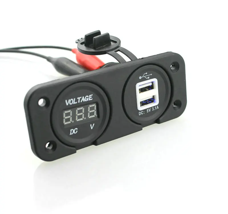 Вольтметр для мотоцикла автомобиля лодки|voltmeter socket|lighter socketsocket for car |