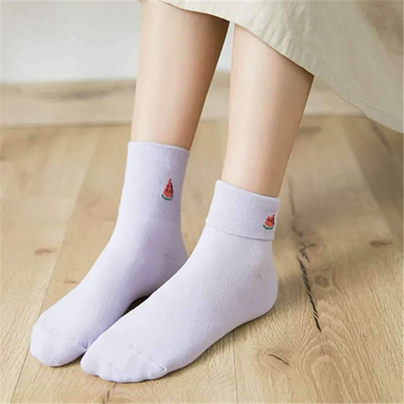 Харадзюку милые женские хлопковые носки с фруктами вишня клубника ананас банан