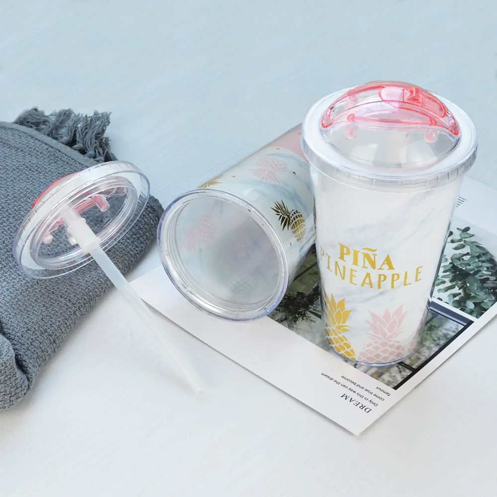 Креативные кофейные кружки без бисфенола А пластиковая бутылка для воды розовый