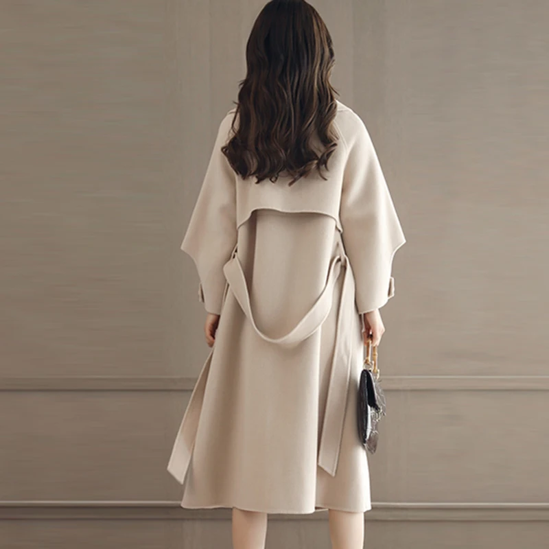 Женское шерстяное пальто 2018 зимние женские куртки элегантное женское с поясом