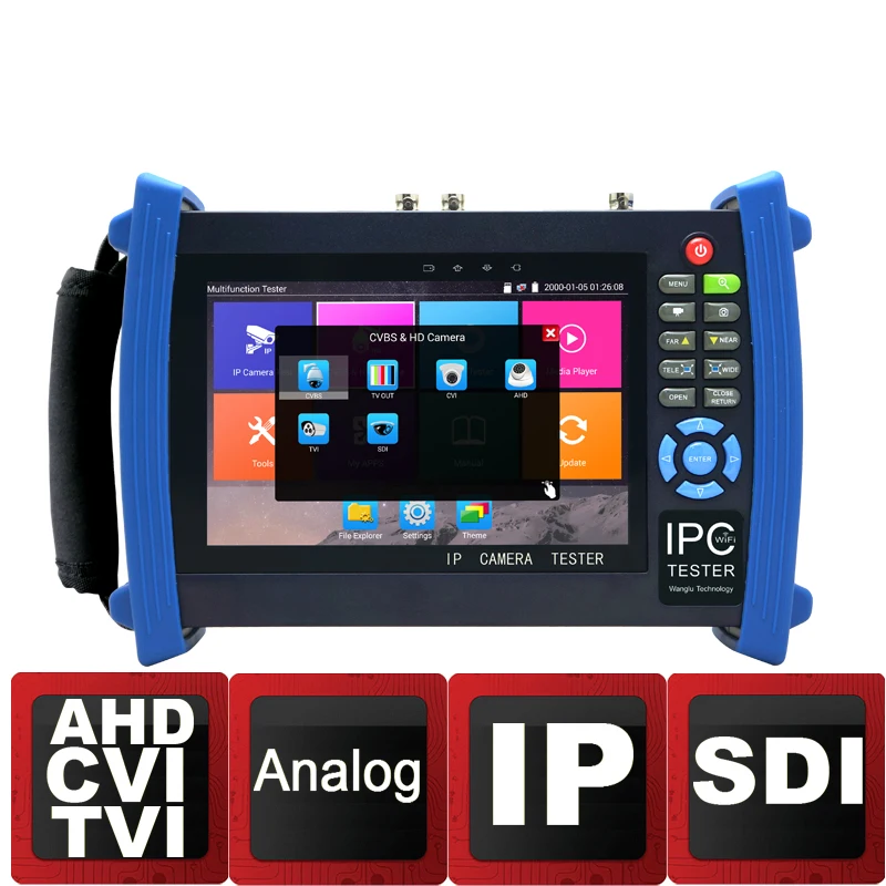 7 дюймовый экран Retina 4K H.265 IP камера тестер Аналоговый TVI AHD CVI HD SDI CCTV монитор с