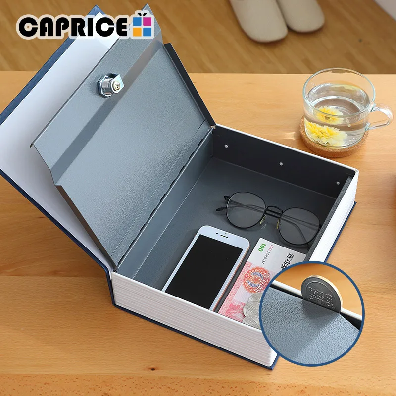 Large Book Safe Money Box Coin Bank Saving Deposit Hidden Piggy Keylock Password Metal Home Decoration Accessories SB-S | Дом и сад