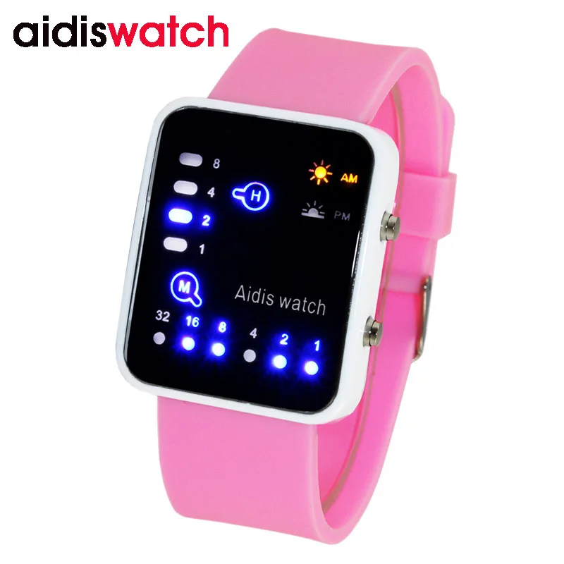 Мужские Аналоговые бинарные Водонепроницаемые светодиодные светящиеся