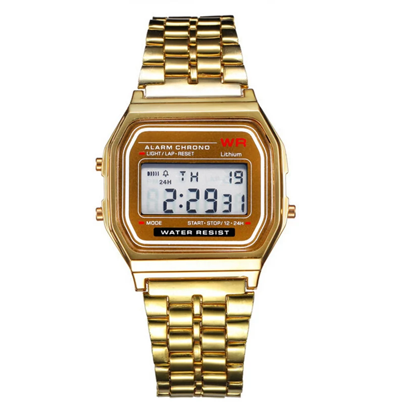Gold JOYROX, мужские часы, роскошные, розовое золото, часы для женщин и мужчин, деловые часы, многофункциональный светодиодный, спортивные, цифровые, для мужчин, erkek Reloj Relogio - Цвет: Gold