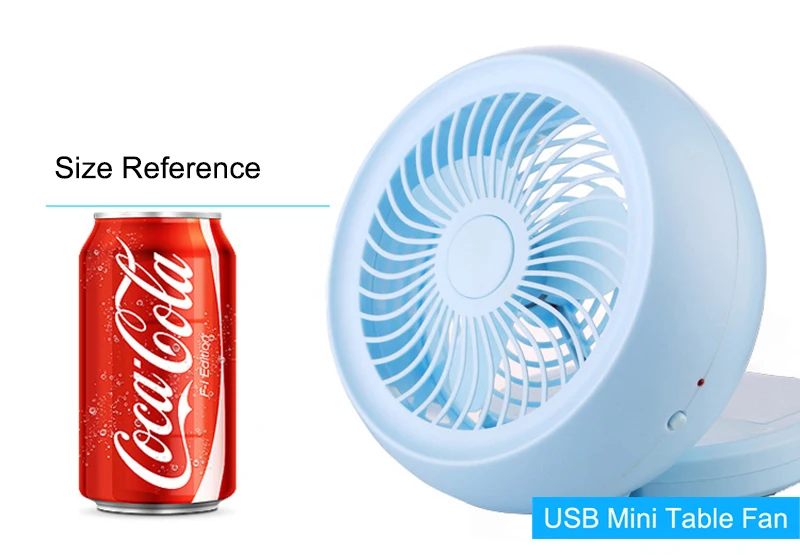LUCOG мини USB вентилятор с двойным питанием от USB или аккумулятора Настольный охлаждающий вентилятор с ангелом регулируемый вентилятор с низким уровнем шума для домашнего офиса путешествия