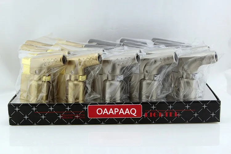 Горячая открытая компактная Бутановая струйная Зажигалка турбо факел зажигалка огонь ветрозащитный Портативный пистолет-распылитель металлическая зажигалка 1300 C без газа