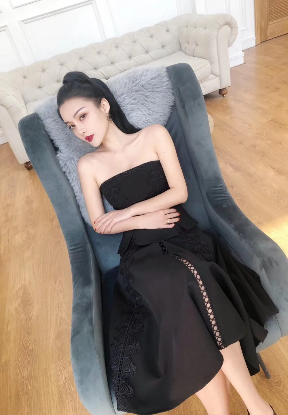 

New Bandage Dress Women Vestidos Verano 2019 New Summer black strapless sleeveless Dress Celebrity Evening Party Dress