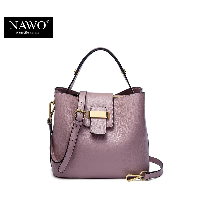 НАЖО 2017 дизайнер Для женщин кожа Сумки ведро на плечо дамы через Малый корова