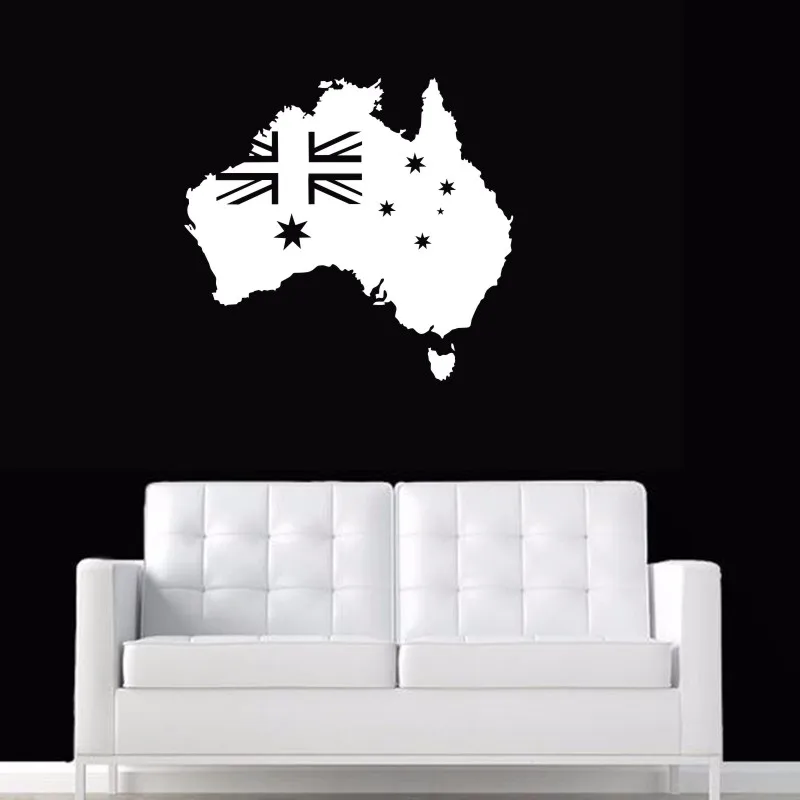 Австралийский флаг карта наклейки на стену большой новый дизайн кофейня узор