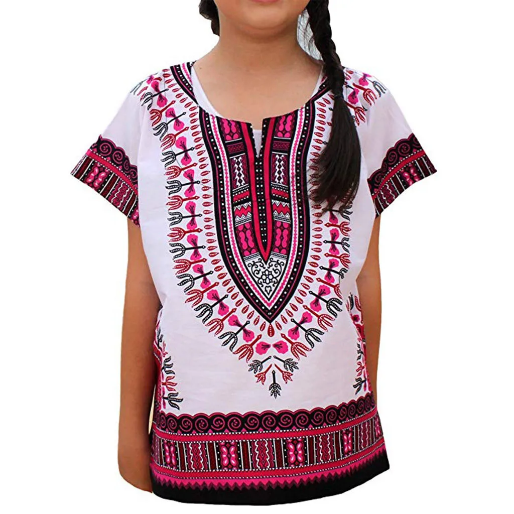 LONSANT/футболка для малышей Яркая футболка в африканском стиле мальчиков и девочек