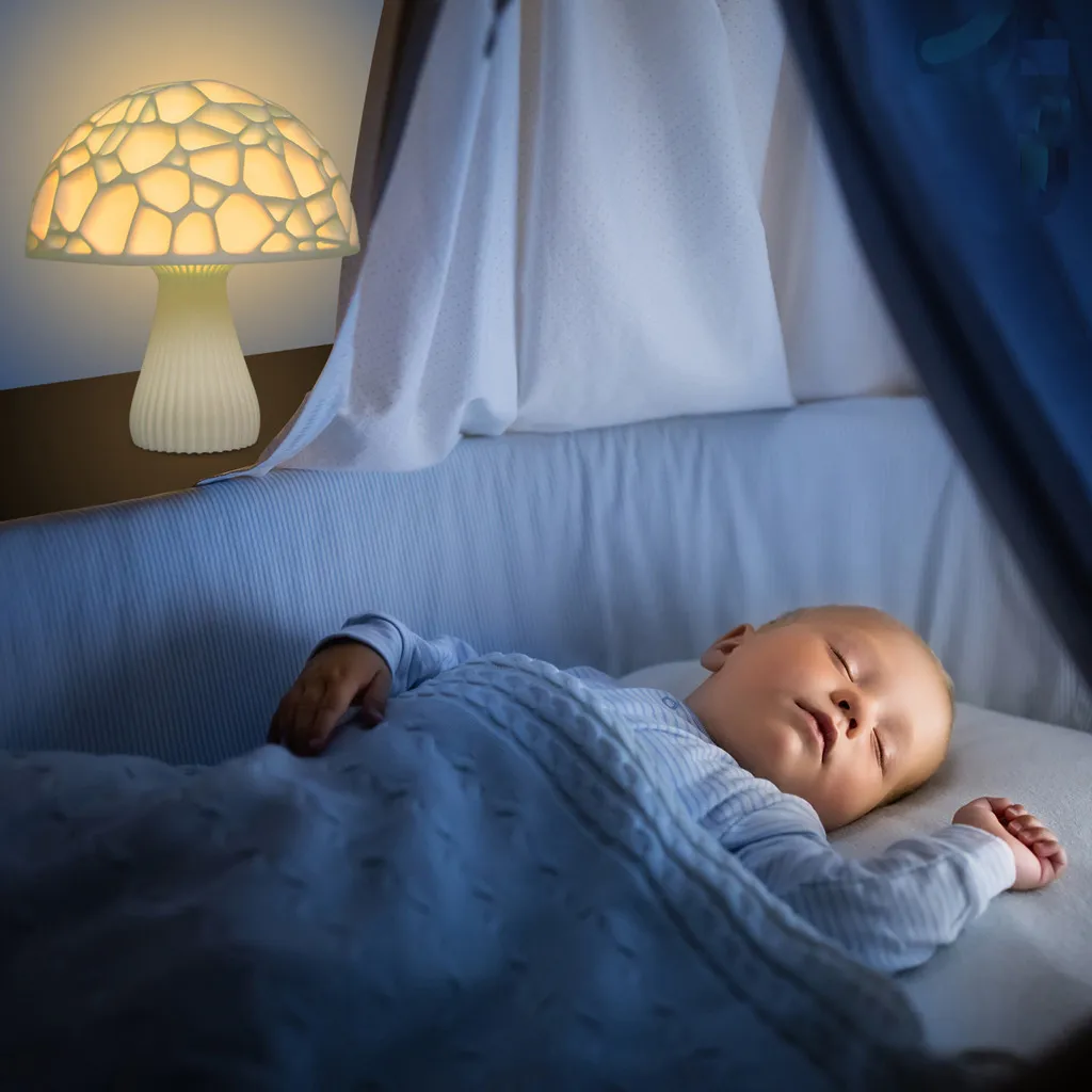 Dropshipping Mushroom Moon Lamp 3D Light Decoration Night Pat | Дом и сад