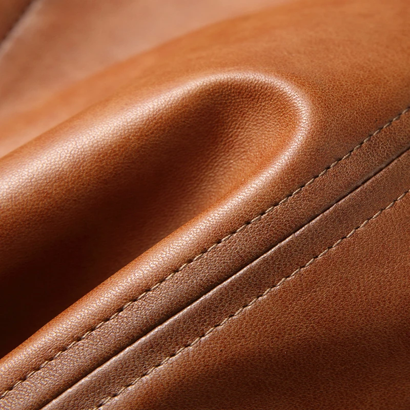 

2019 Spring Autumn Genuine Leather Jacket Sheepskin Real Leather Coat Casual Fashion Vintage Streetwear Female Jacket A035