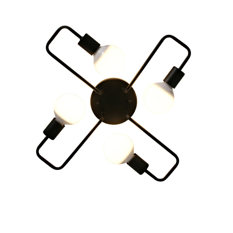 Lámpara de techo LED Edison Retro de 4/6/8 cabezas, dormitorio, colgante para el salón, lámpara de araña, iluminación de decoración del hogar Vintage E27 220V