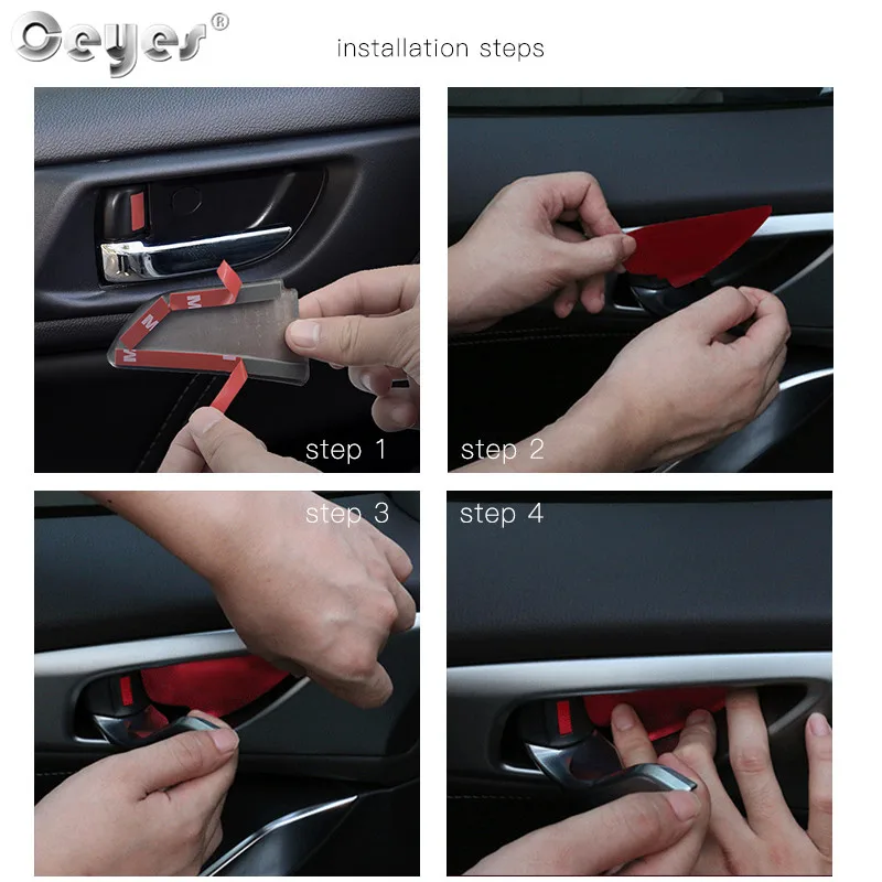 

Ceyes Auto Interior Decorative Accessories Door Handle Bowl Stickers For Subaru Forester Outback Legacy XV BRZ WRX Car Styling