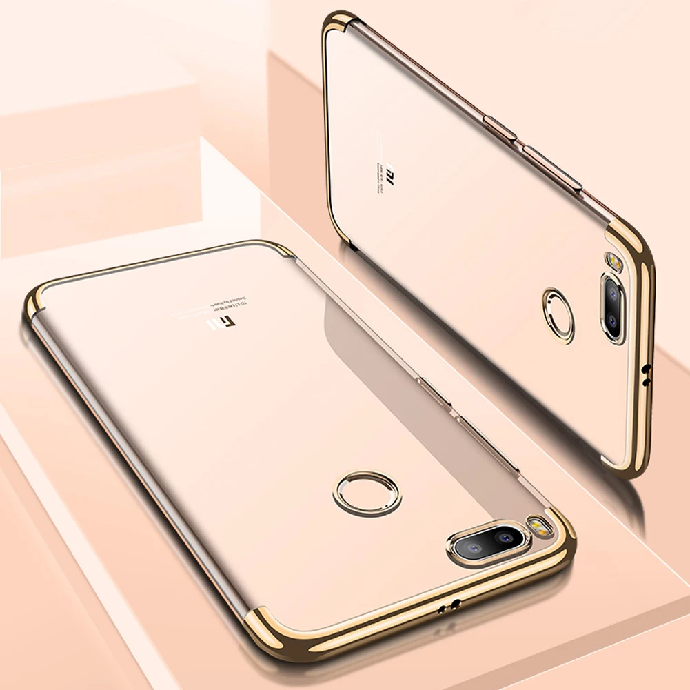 Plating Silicone Case for Xiaomi 8 SE Redmi Note 5/5 Plus/Note 4X Luxury Hybrid Clear Shockproof Phone Cover |