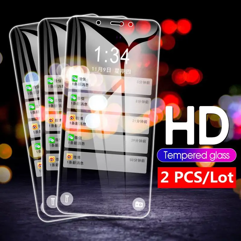 2 шт закаленное стекло для Redmi Note 7 6 5 Pro 7 6 Pro 5 Plus 6A Защита экрана для Redmi Note 4X полное покрытие защита экрана