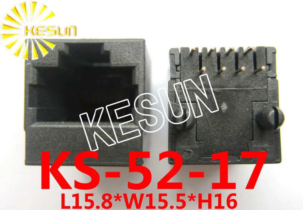 

160 шт. x RJ45 5224-8C пластиковый PCB модульный разъем сетевой разъем LAN разъем 180 градусов верхний вход