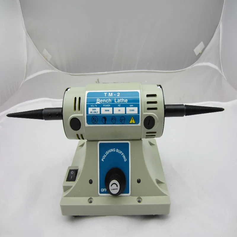 TM 2 220V Настольный шлифовальный станок Мини токарный полировальный с коническими