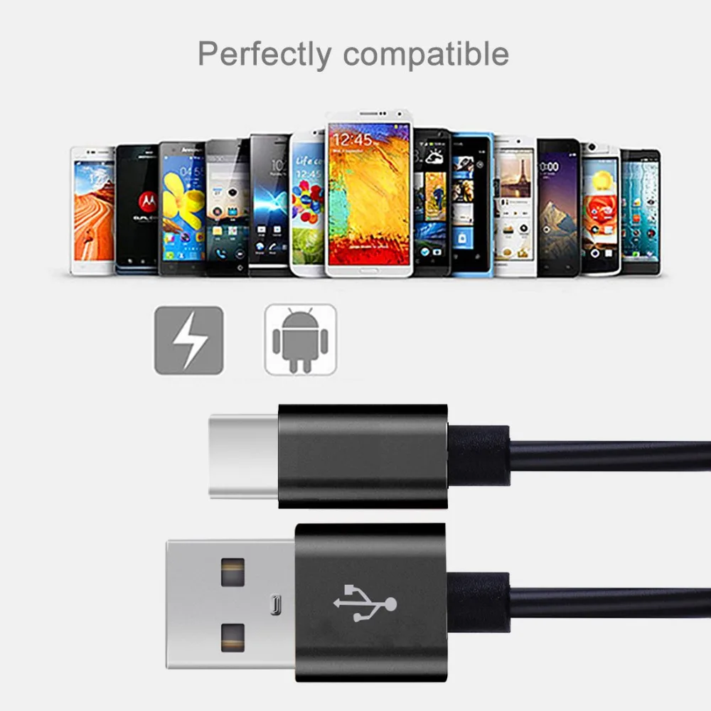 Телескопический Удлинительный зарядный кабель USB 2 0 A типа C и micro usb iPhone 3A для Huawei