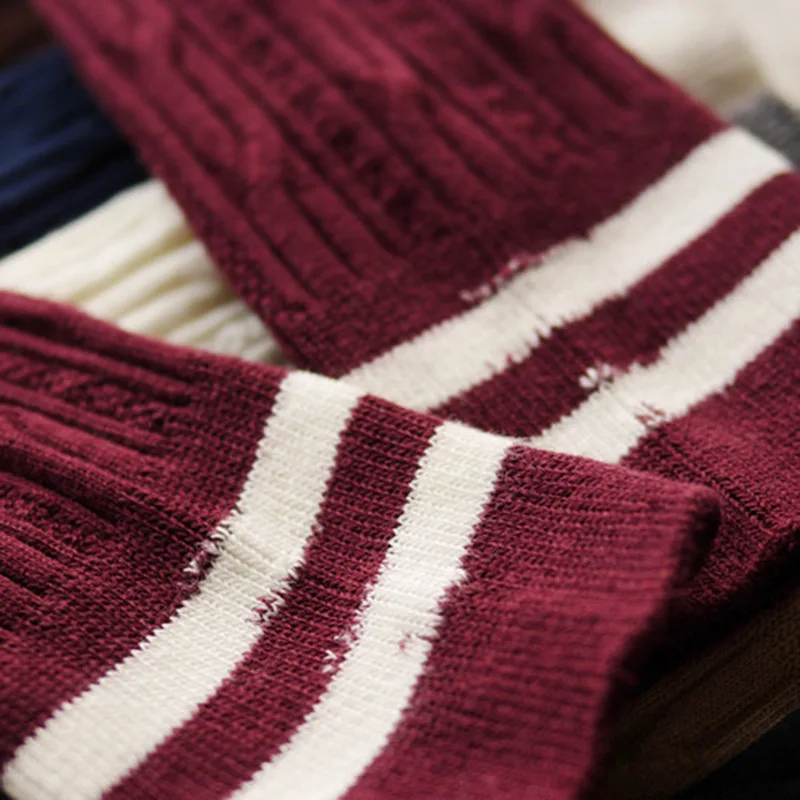 Новинка 2018 женские чулки зимние Полосатые Гольфы выше колена дешевые длинные