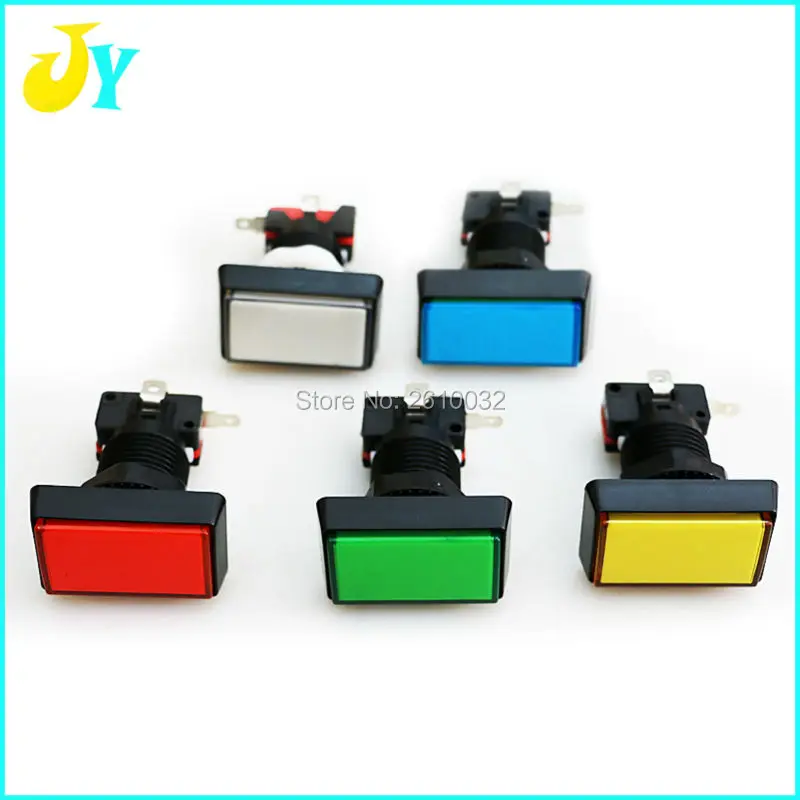 Из 2 предметов Аркады DIY Наборы Запчасти 12V 50*33 мм аркада со светодиодной