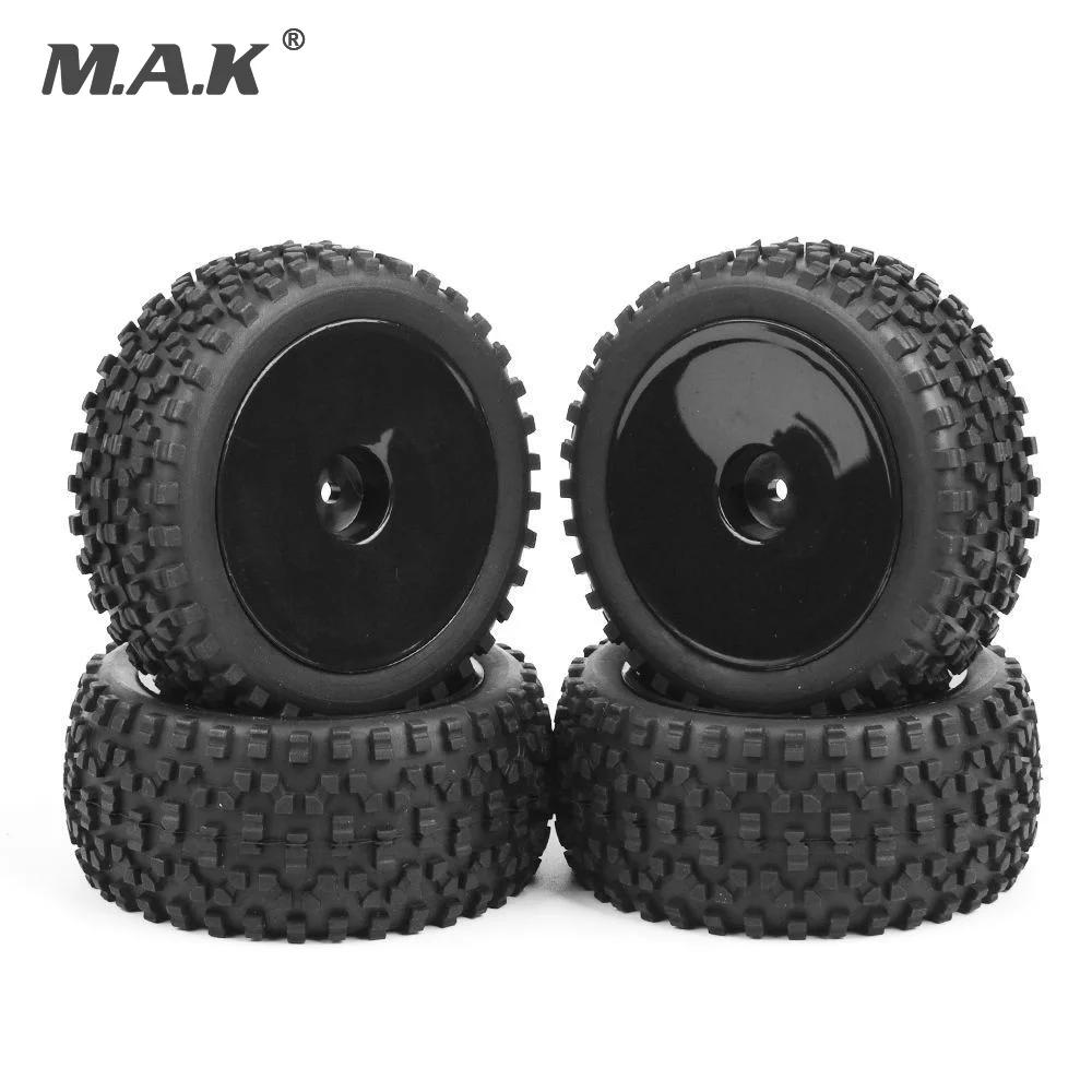 4pcs/set 1/10 buggy tires front&amprear rubber tyre wheel rim 25026+27011 fit HSP HPI RC off-road car toys parts accessories | Игрушки и