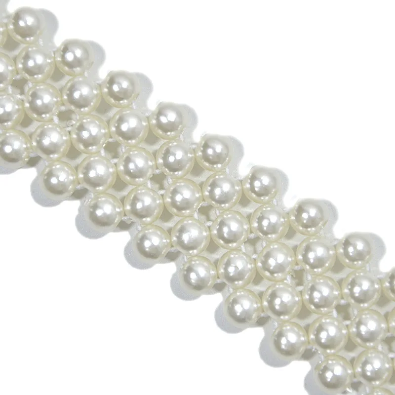 

New Fashion women's elastic Belts diamond inlaid square buckle pearl belt versatile Female Strap waist chain Belts Accessories