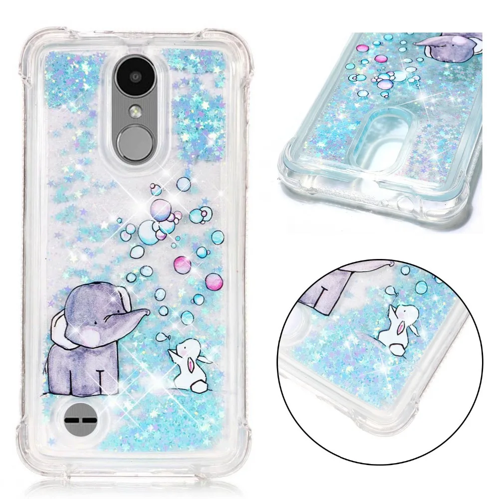 Lovely TPU Case For LG K4 2017 K8 2018 EU Phone Version Cute Patterned Dynamic Quicksand Mobile Cover | Мобильные телефоны и