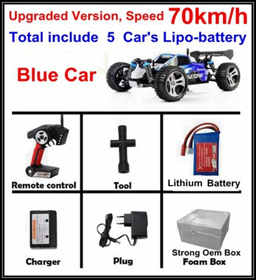 70kmH Blue 959B 5b Модернизированный Wltoys A959-B A979-B Радиоуправляемый скоростной автомобиль 70 км/ч 85 км/ч Радиоуправляемый скоростной гоночный автомобиль высокоскоростной автомобиль ударопрочный внедорожный подарок VS 9115 автомобиль - Цвет: 70kmH Blue 959B 5b