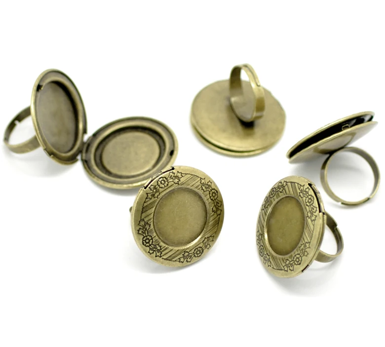 DoreenBeads медные Регулируемые кольца Круглые античная бронза 24 0 мм) 17 5 мм (6/8 &quot) (США)